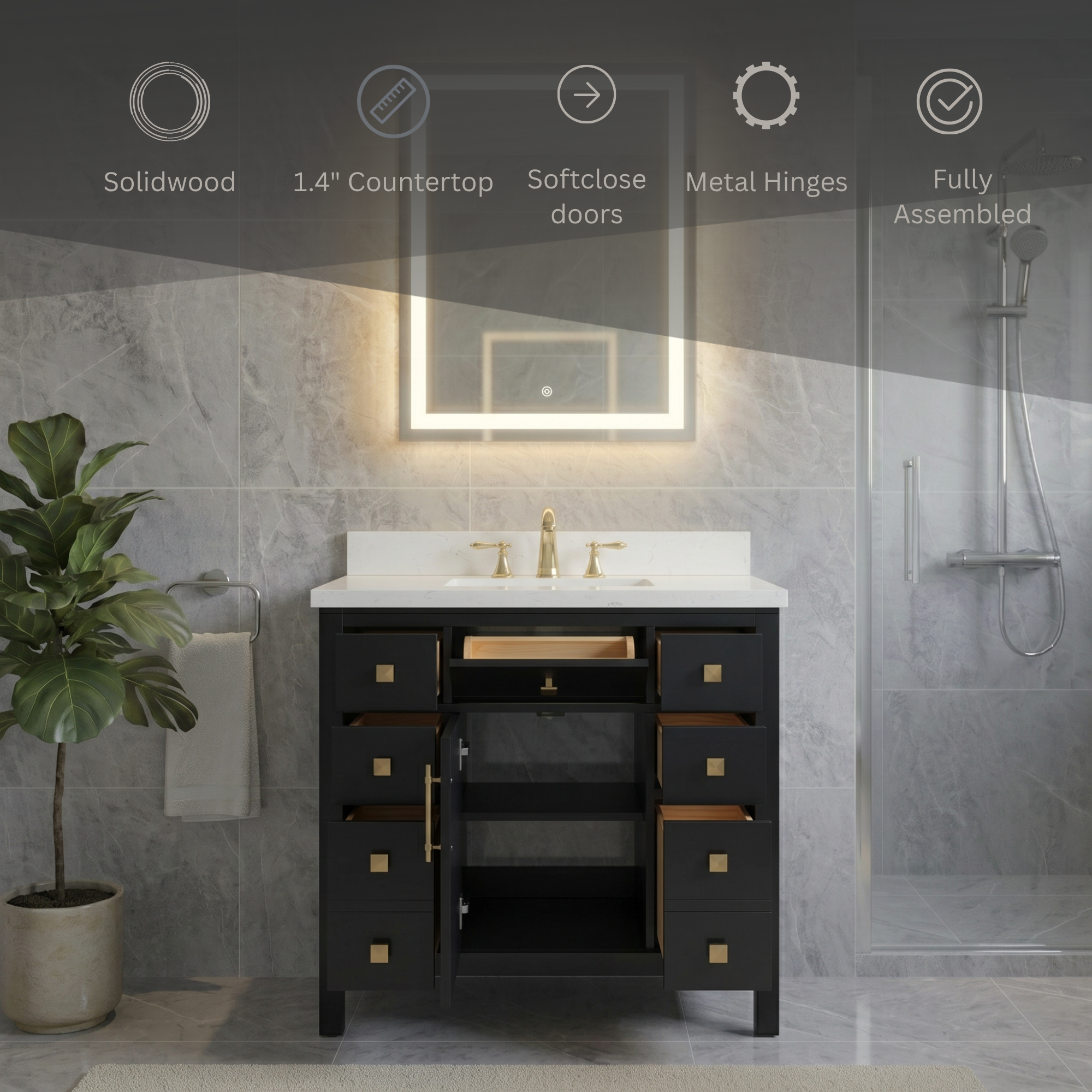 Lavanti Oakford - Black 36"