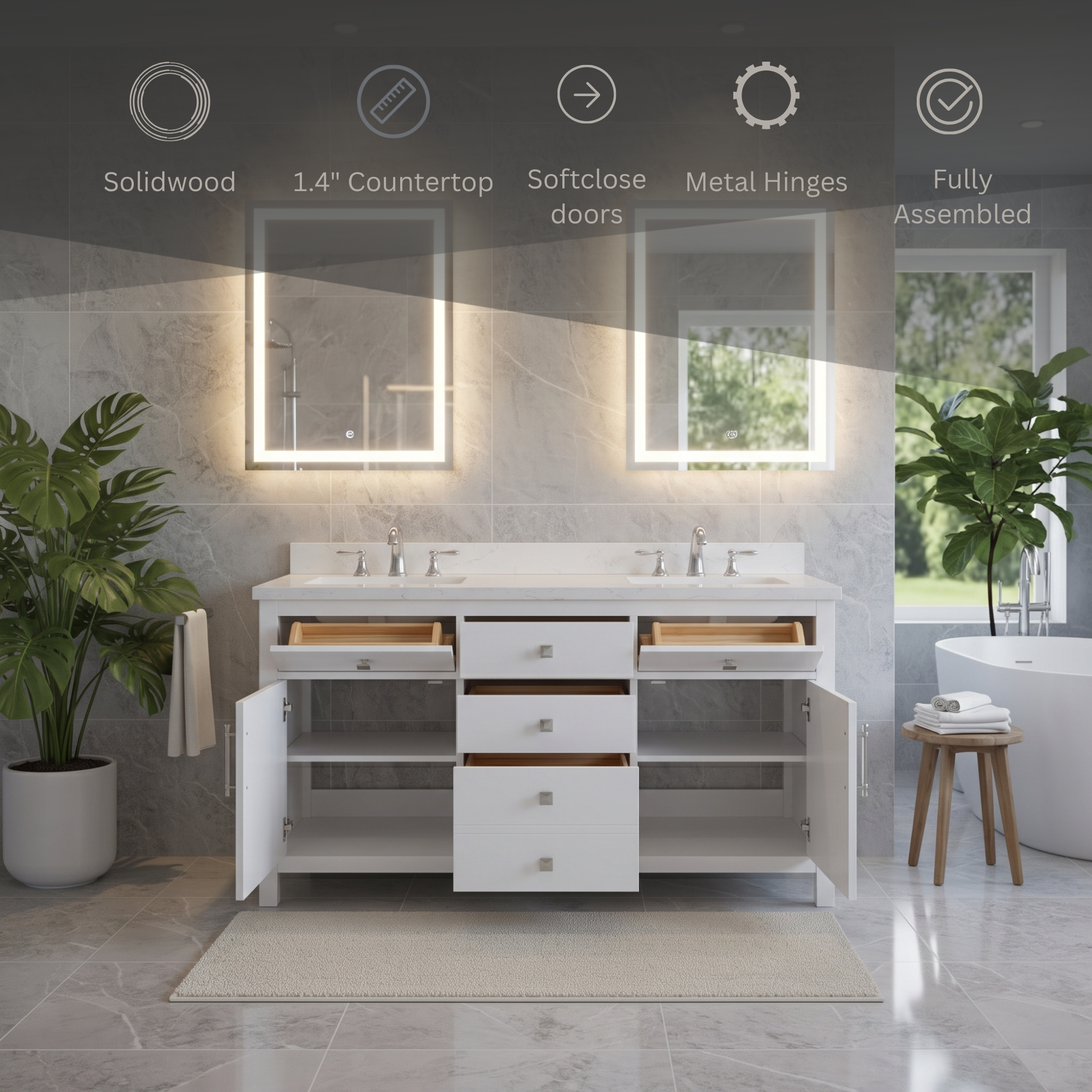 Lavanti Oakford - White 54"