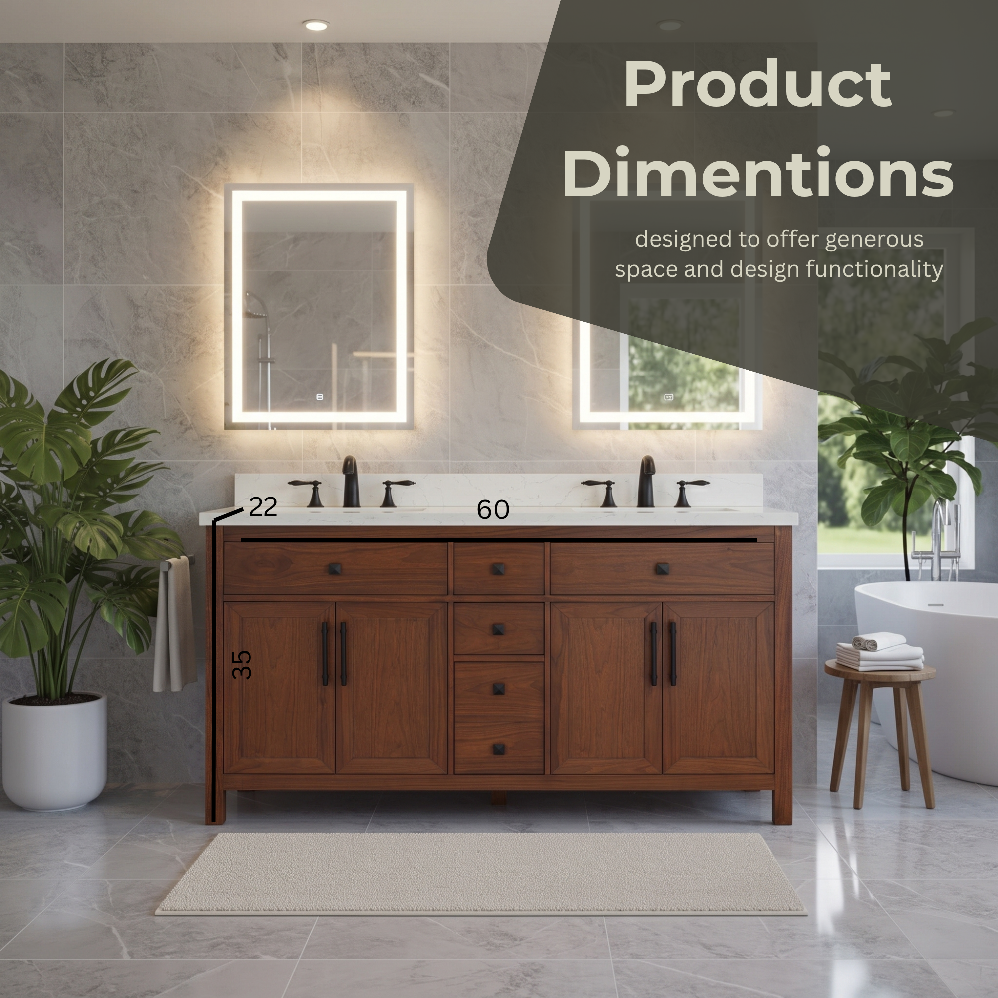 Lavanti Oakford - Walnut 60"