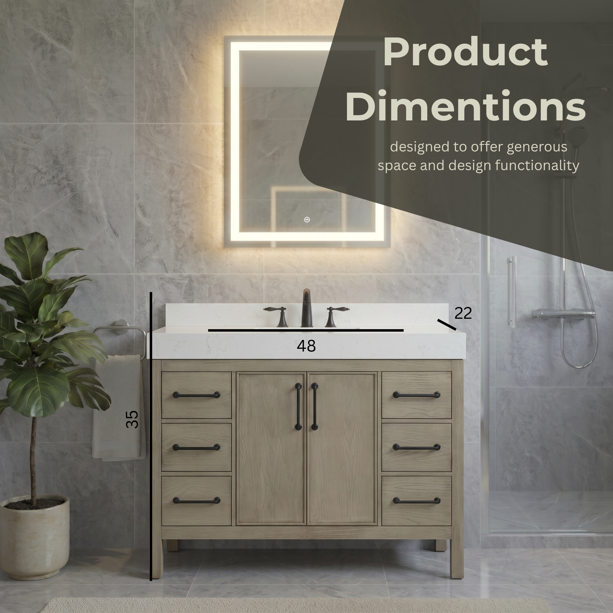 Lavanti Valvet - Firwood Gray 48"