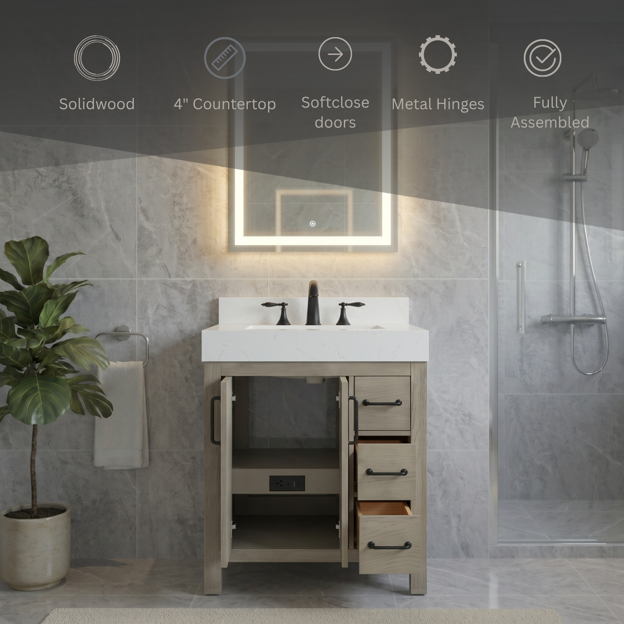 Lavanti Valvet - Firwood Gray 24"