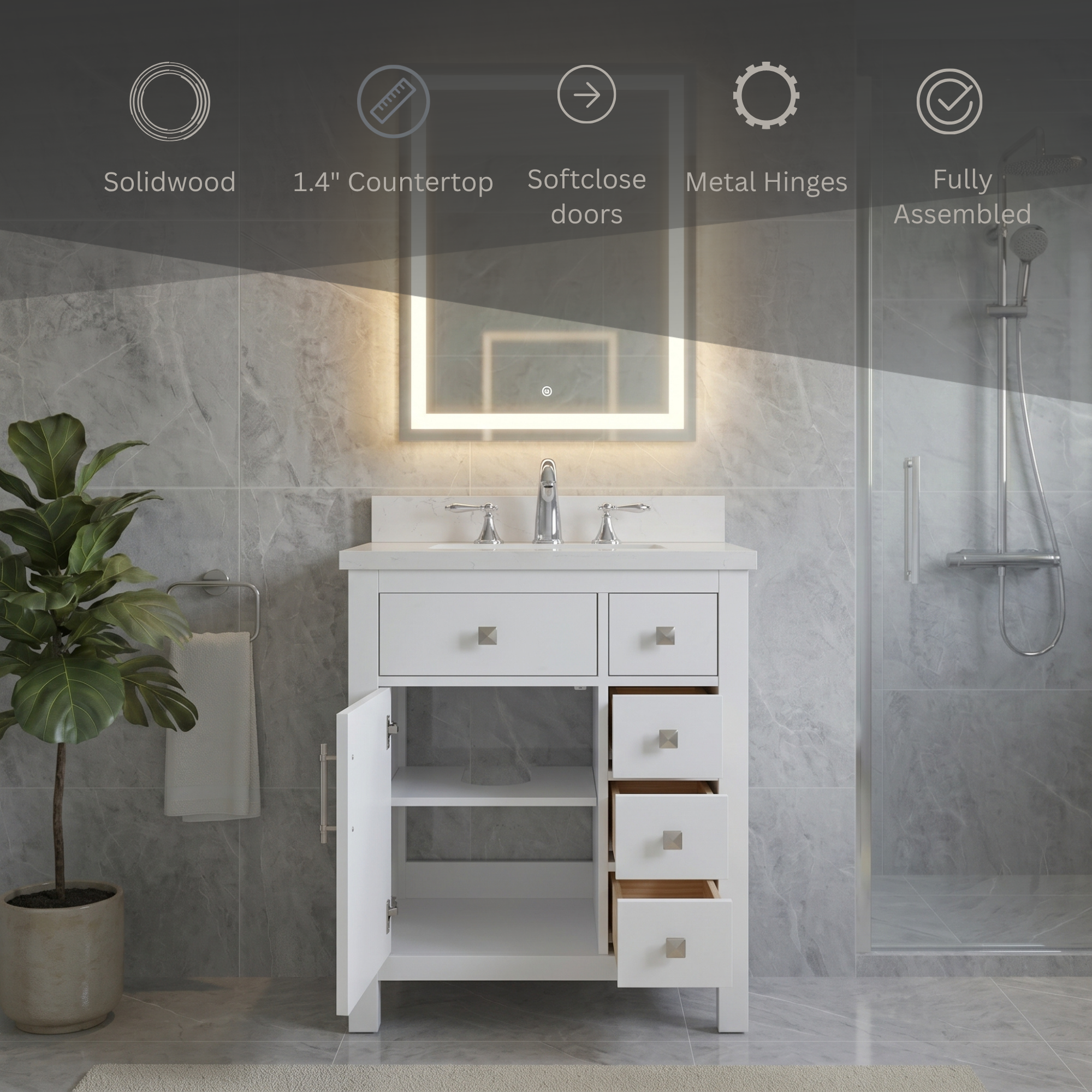 Lavanti Oakford - White 24*18"