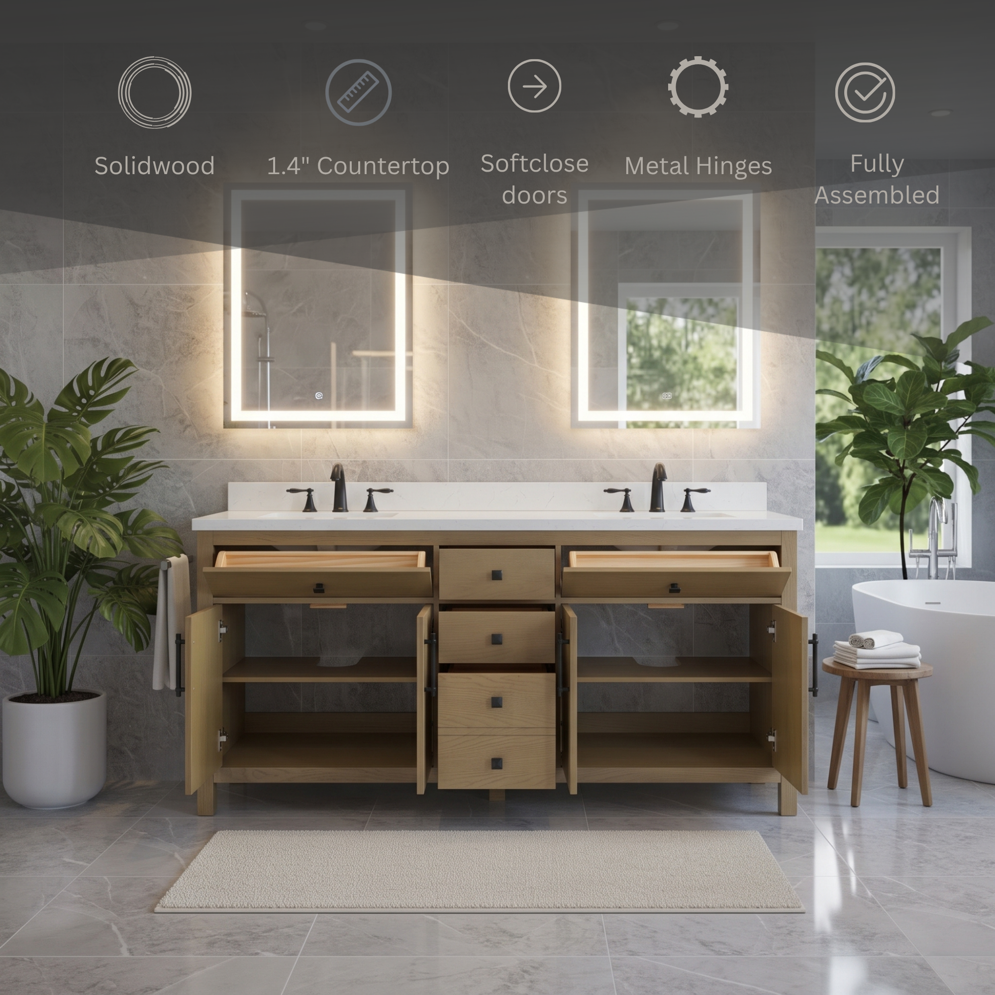 Lavanti Oakford - Oak 72"