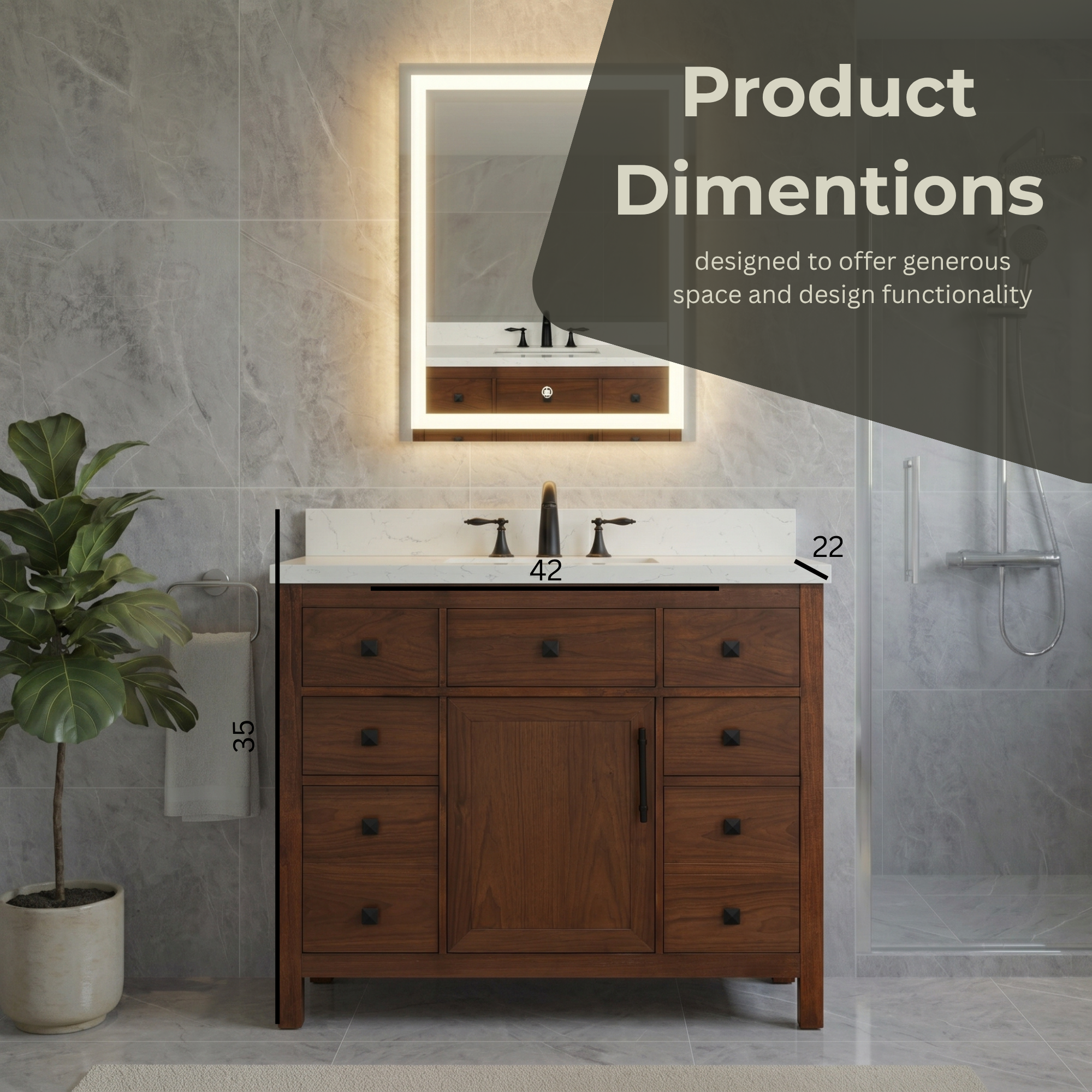 Lavanti Oakford - Walnut 42"