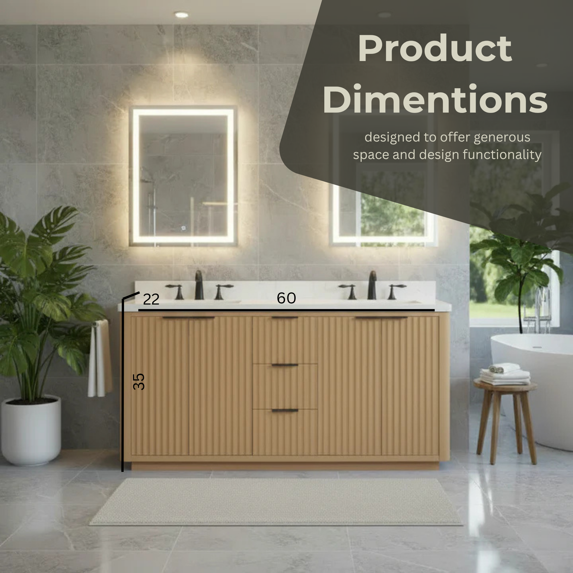 Lavanti Wooderna - Oak 60"