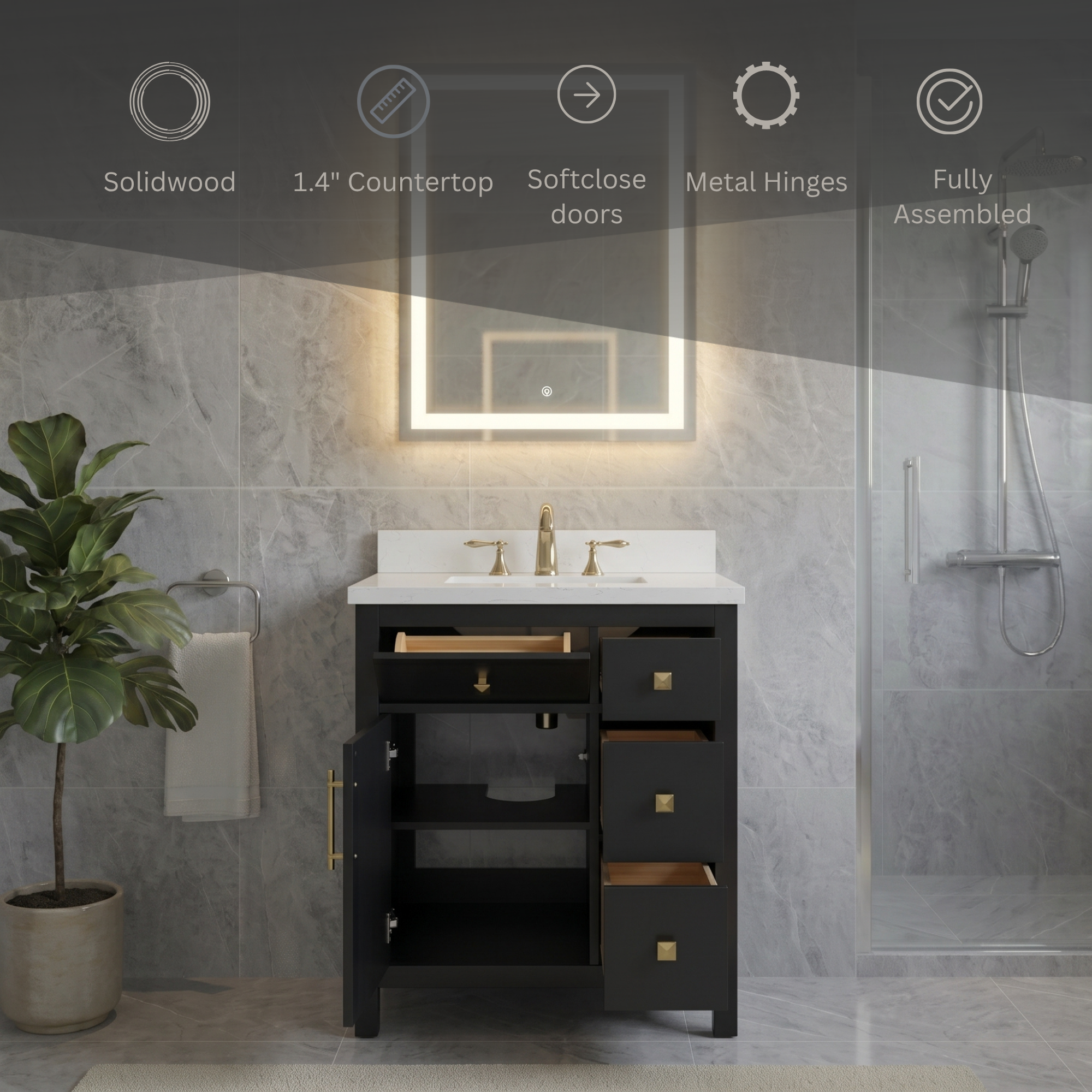 Lavanti Oakford - Black 30"