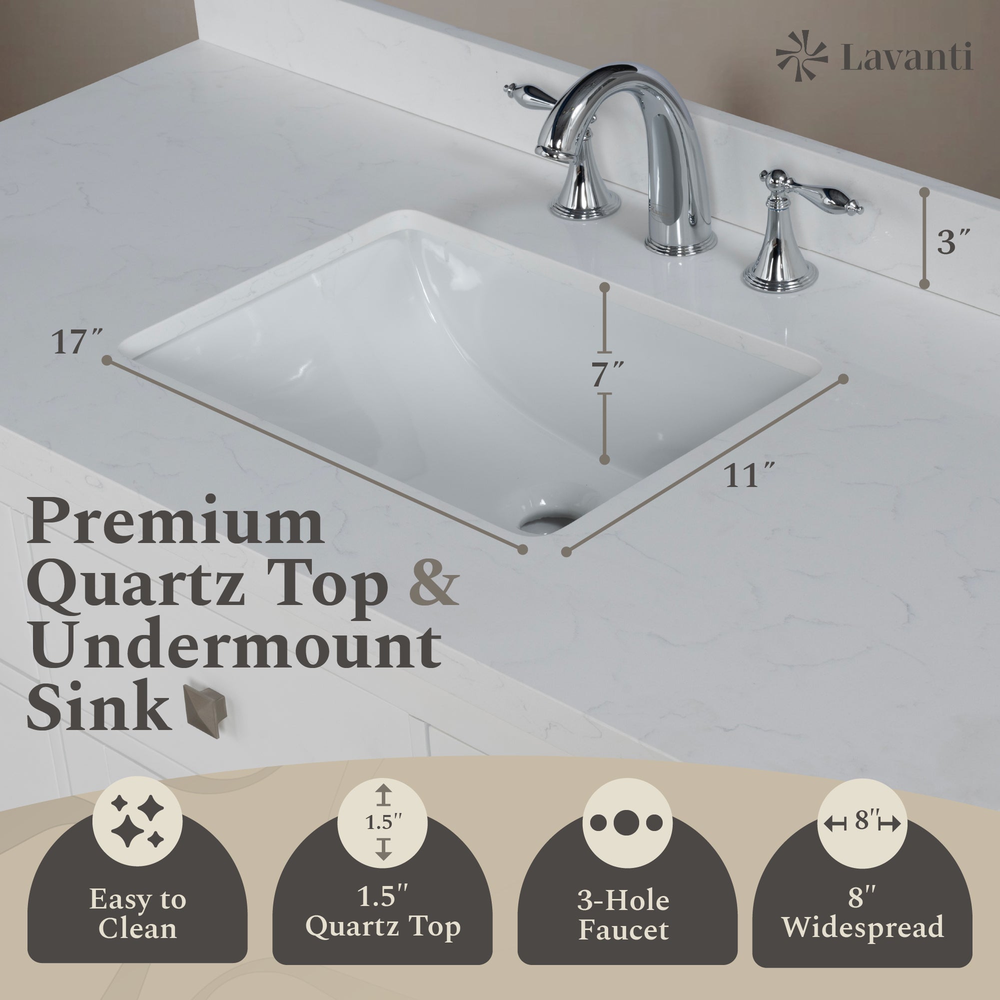 Lavanti Oakford - White 60"