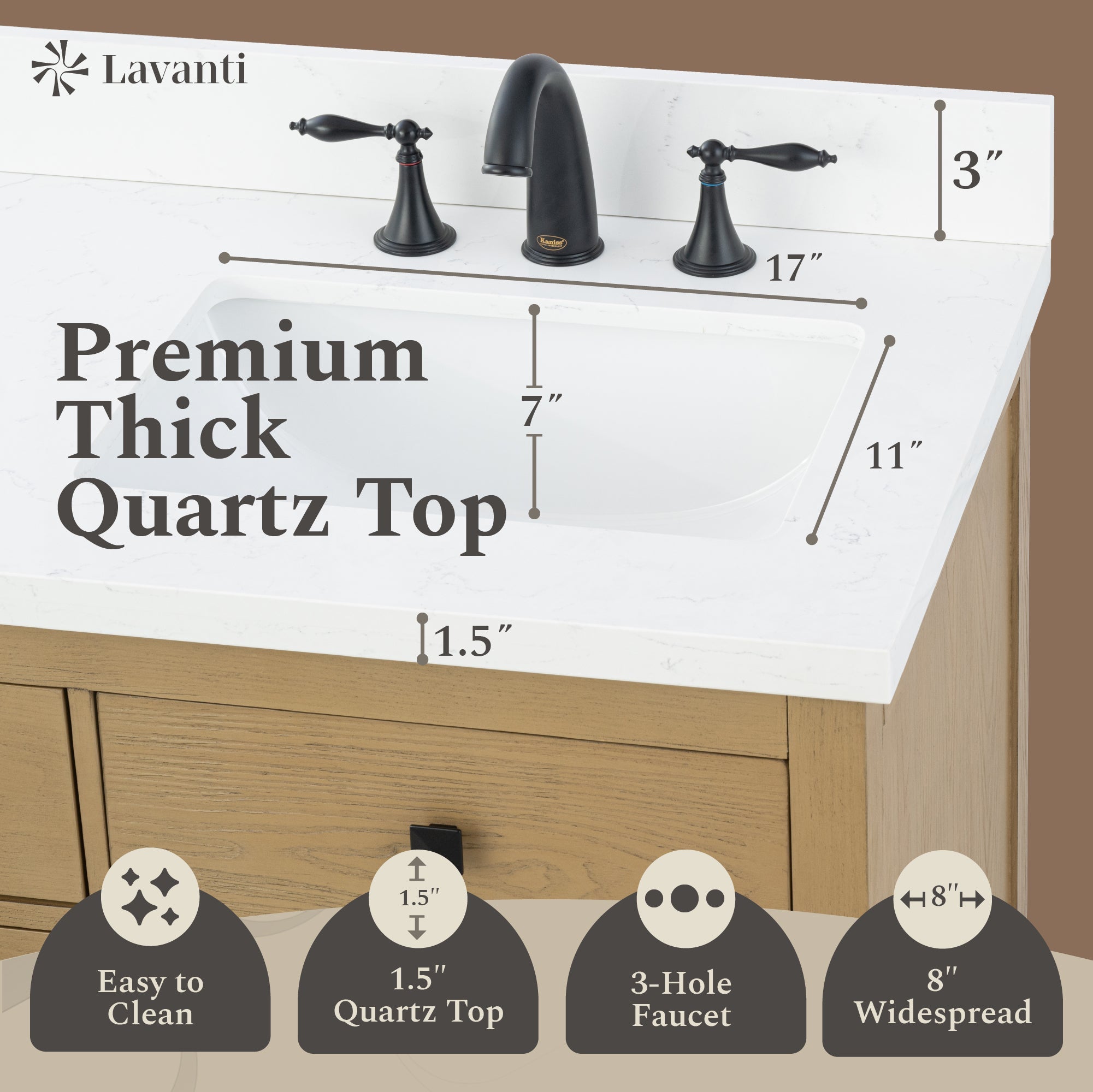 Lavanti Oakford - Oak 66"