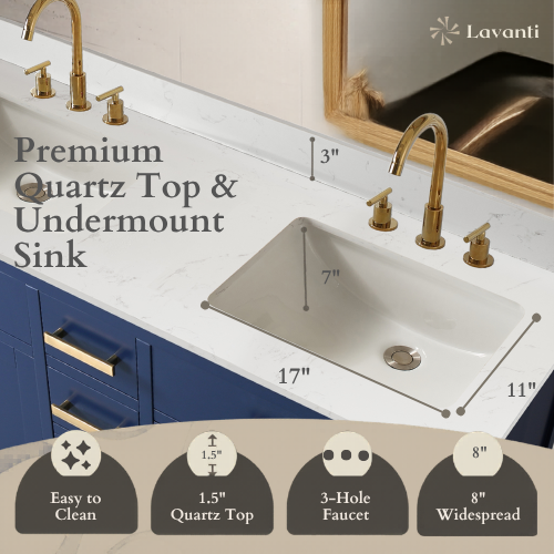 Lavanti Golden - Navy Blue 72"