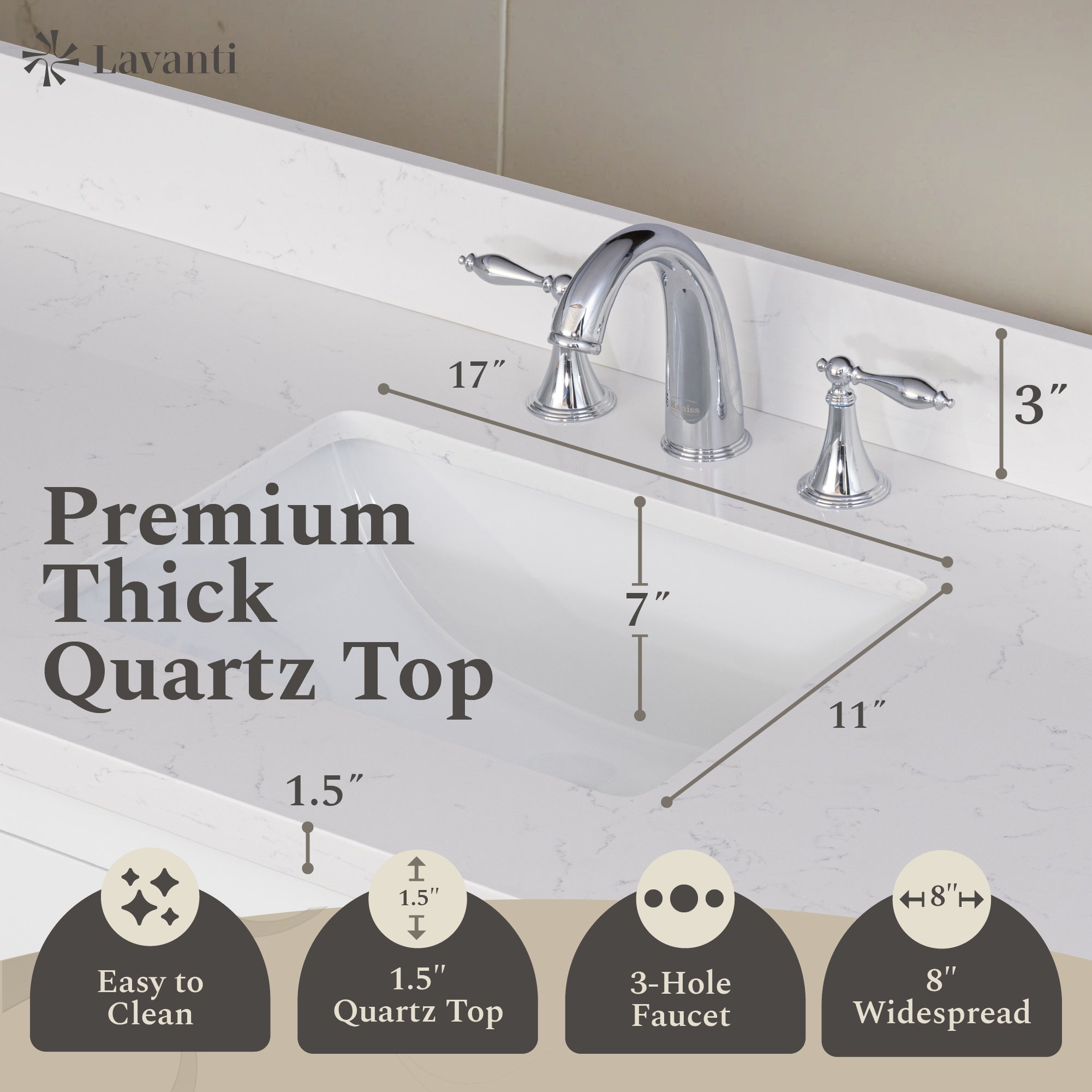 Lavanti Oakford - White 66"