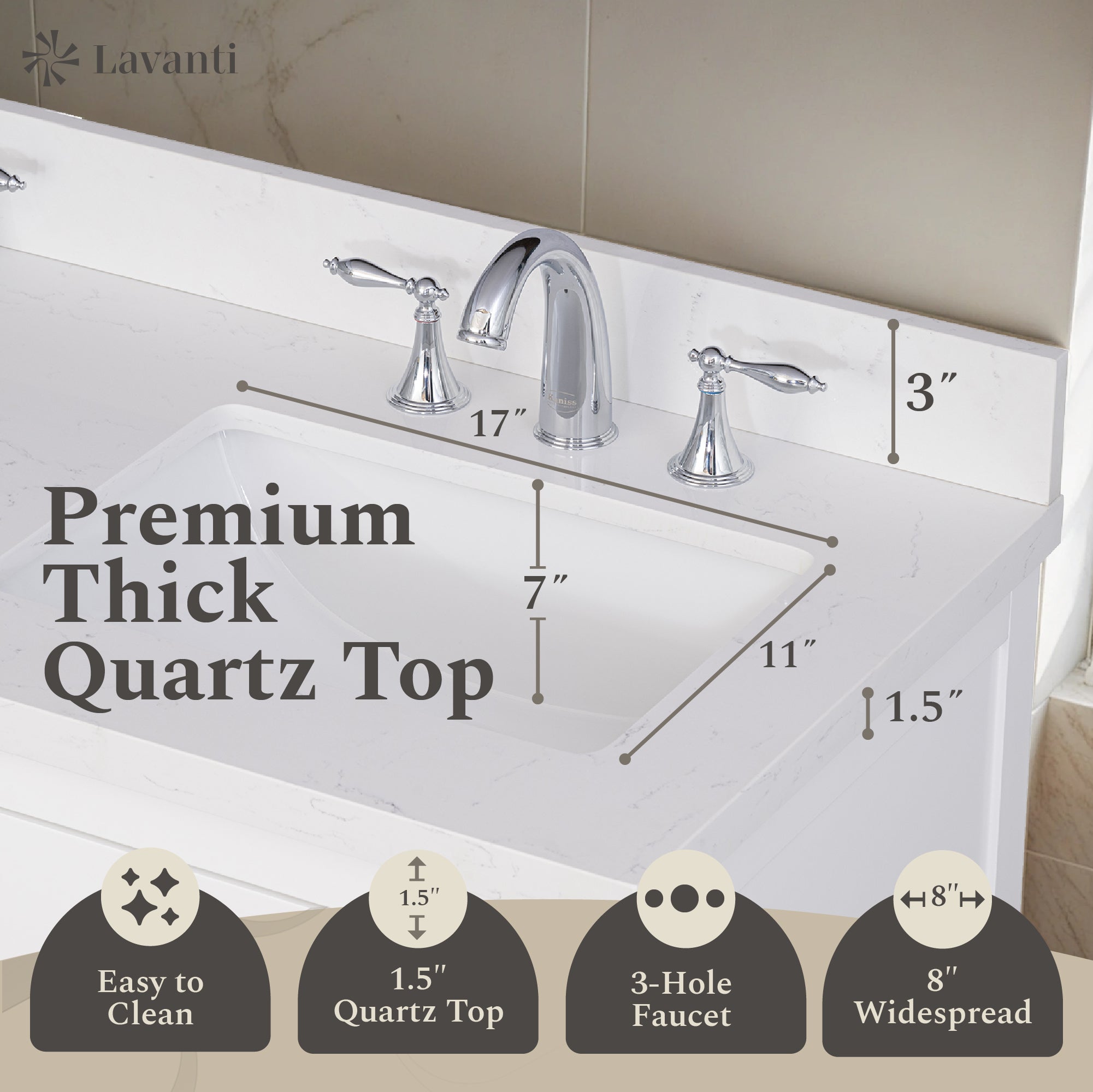 Lavanti Oakford - White 54"