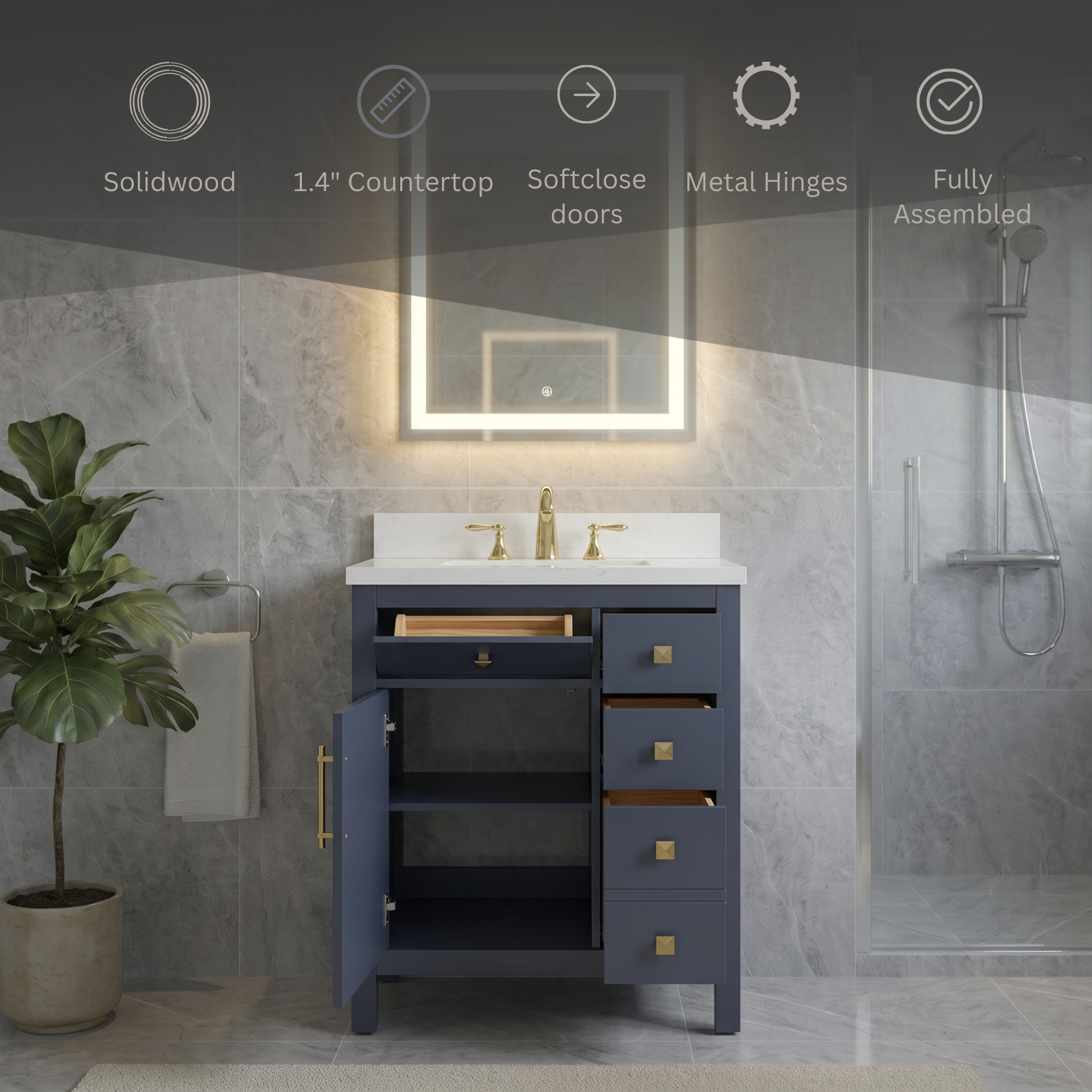 Lavanti Oakford - Navy Blue 30"