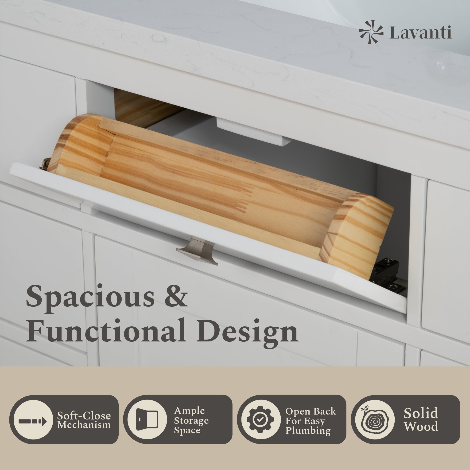 Lavanti Oakford - White 60x18"
