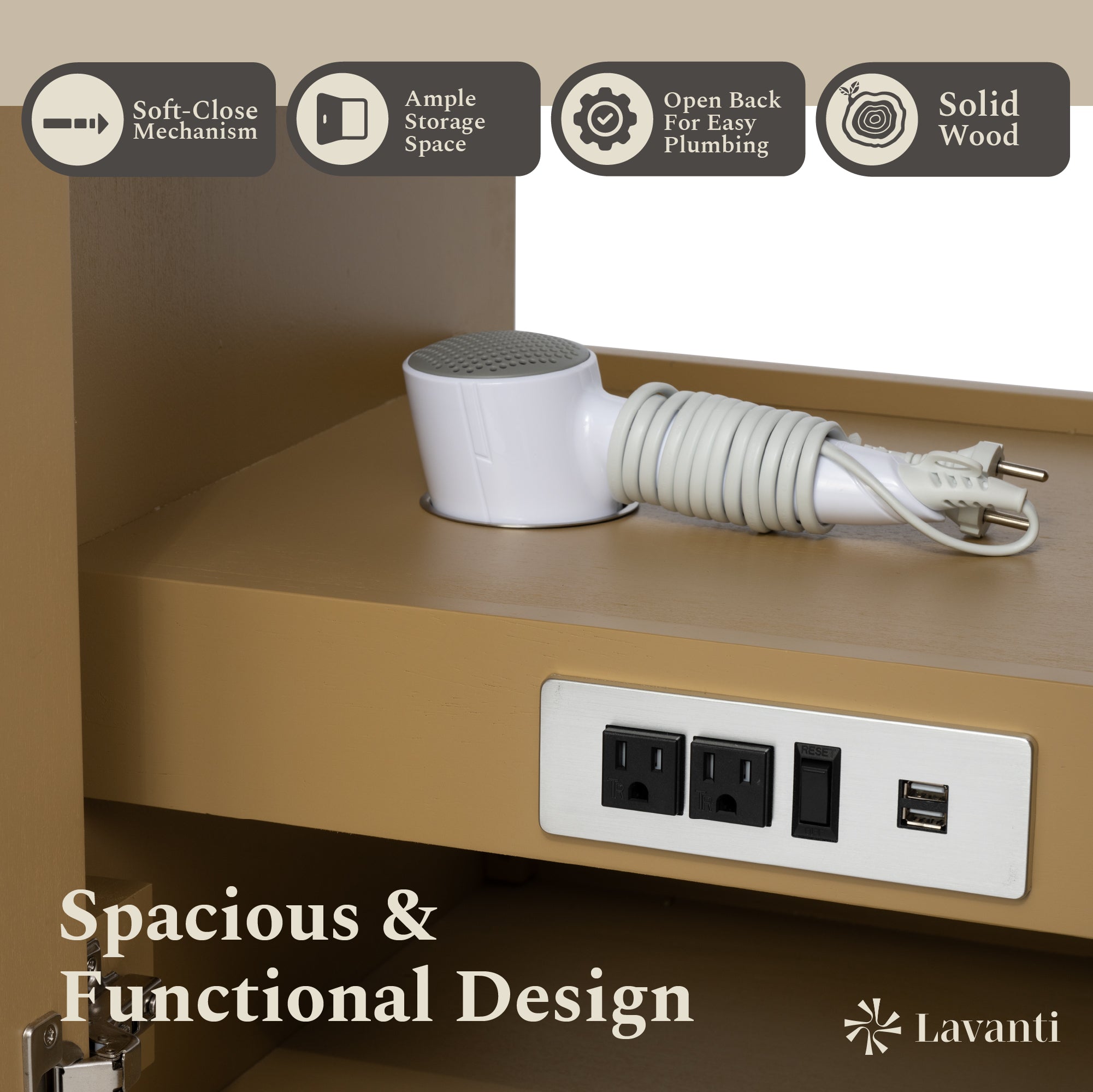 Lavanti Wooderna - Firwood Oak 72"