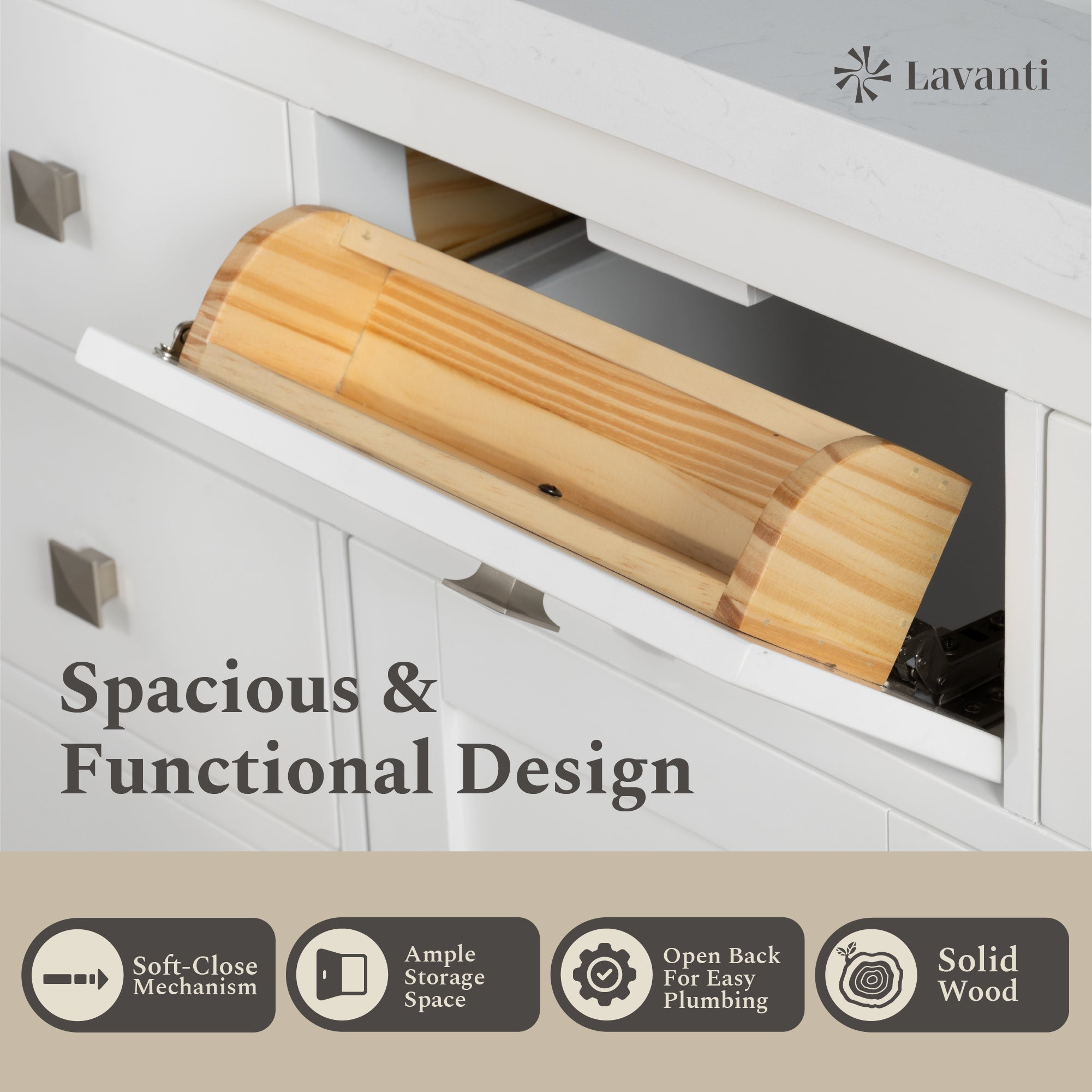 Lavanti Oakford - White 42x18"