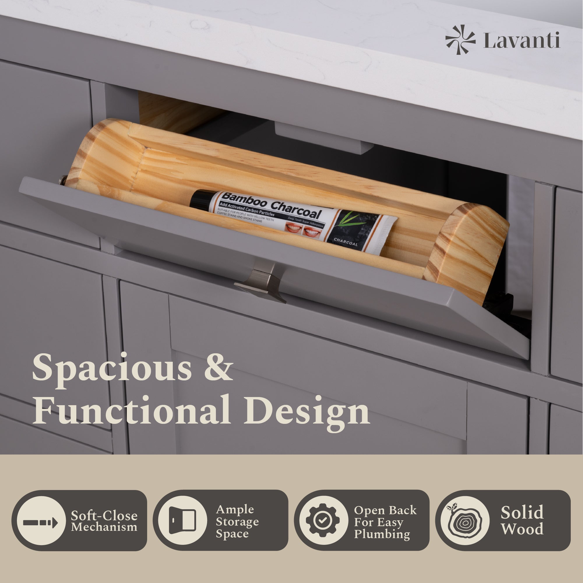 Lavanti Oakford - Gray 48" Double Sink