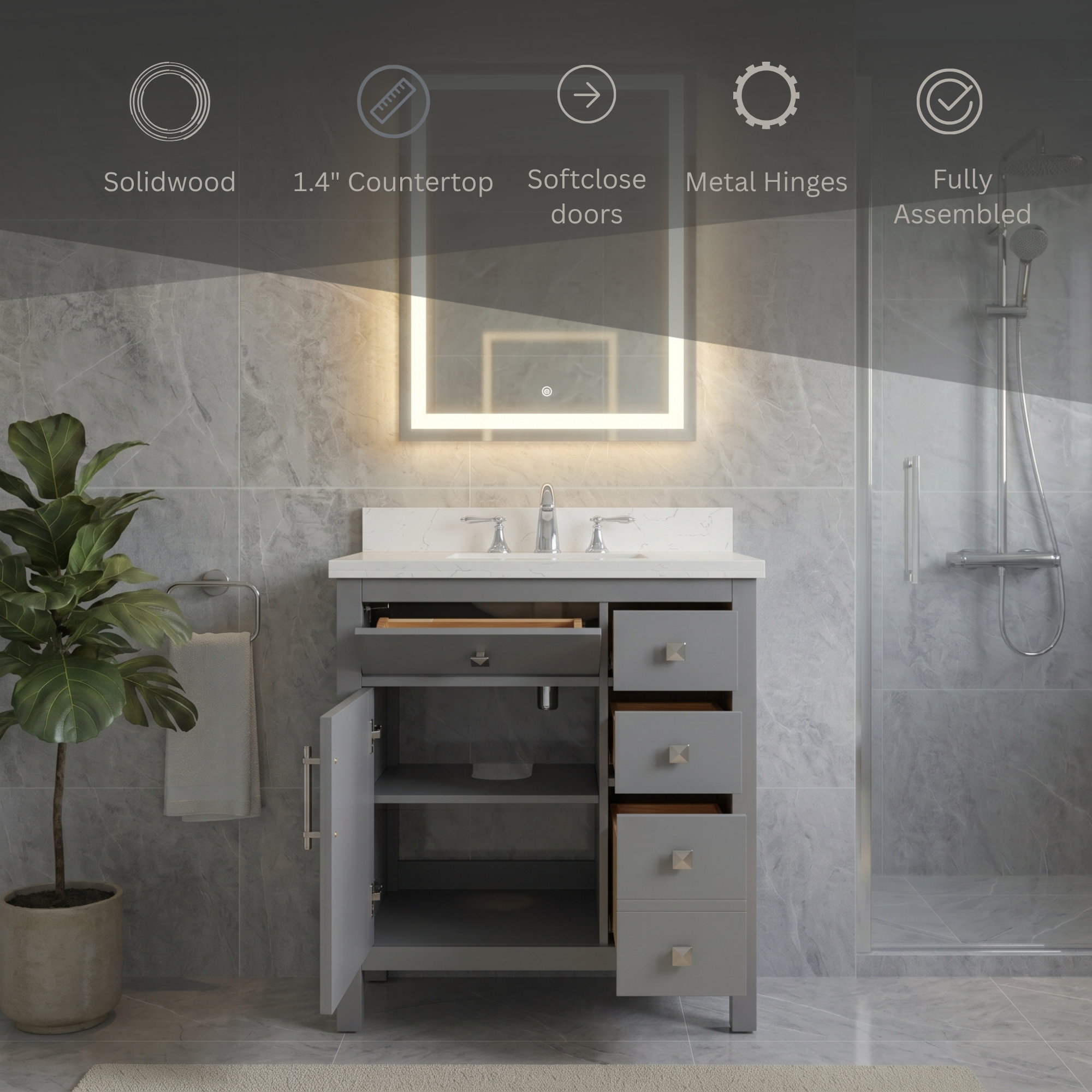 Lavanti Oakford - Gray 30"