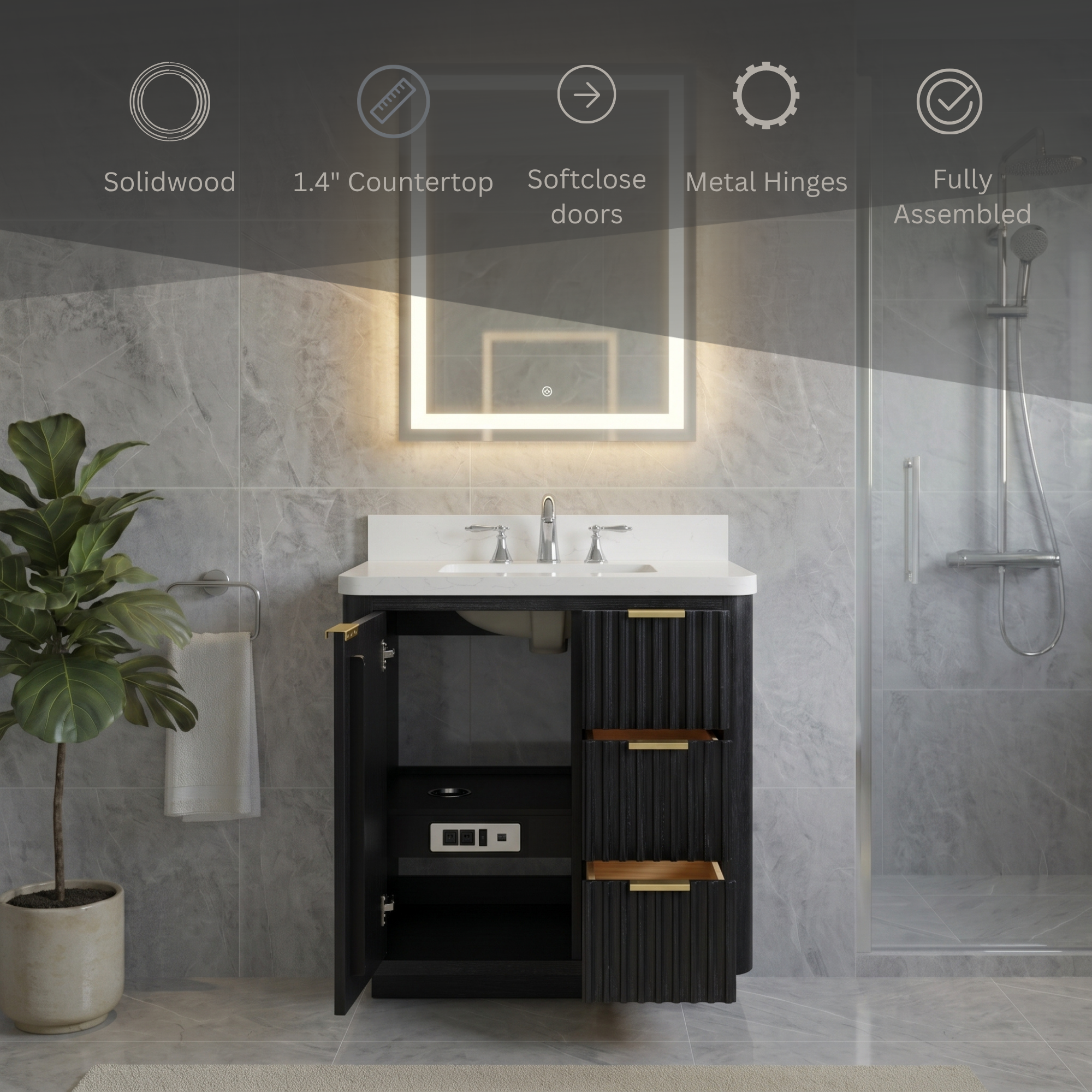 Lavanti Wooderna - Firwood Black 30"