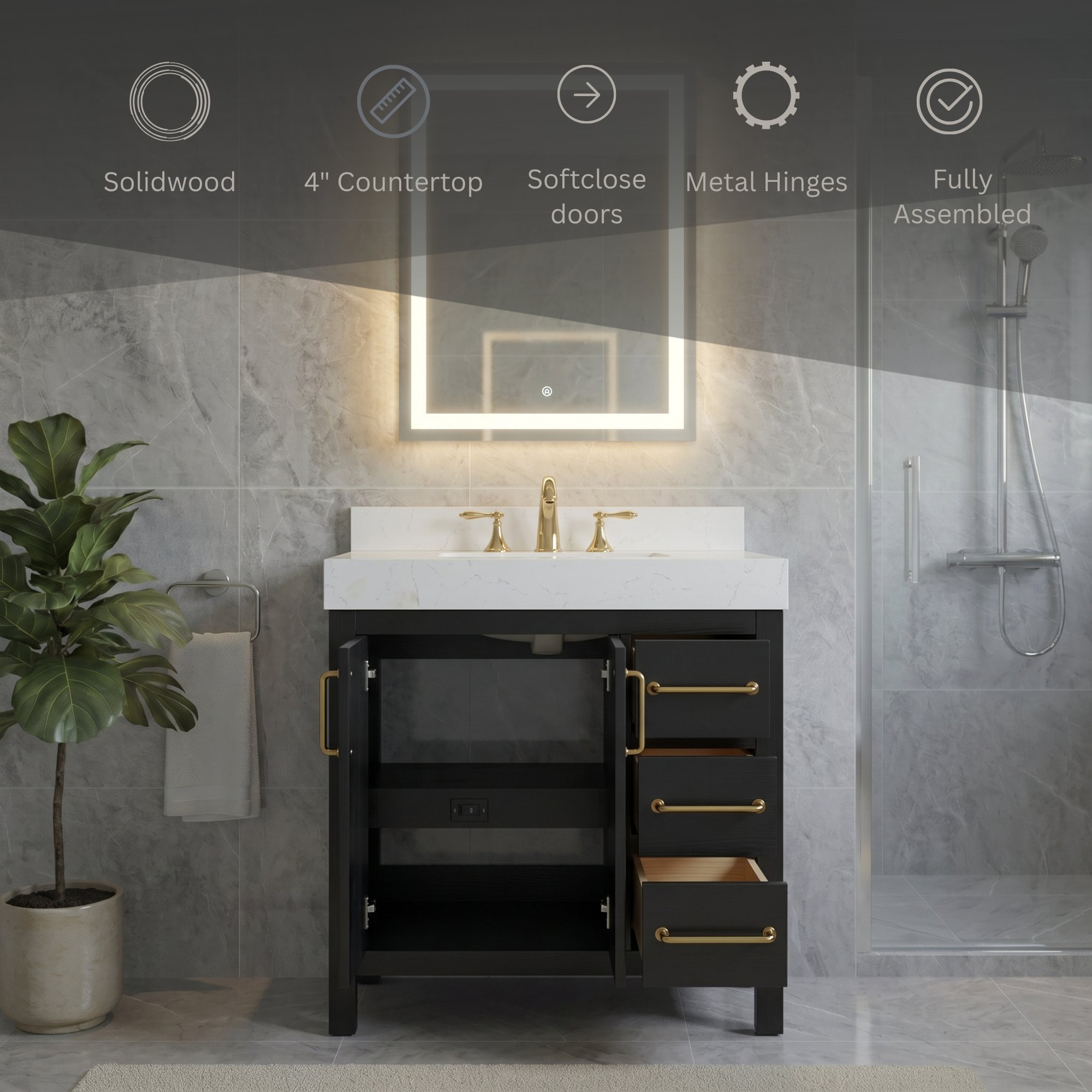 Lavanti Valvet - Firwood Black 30"