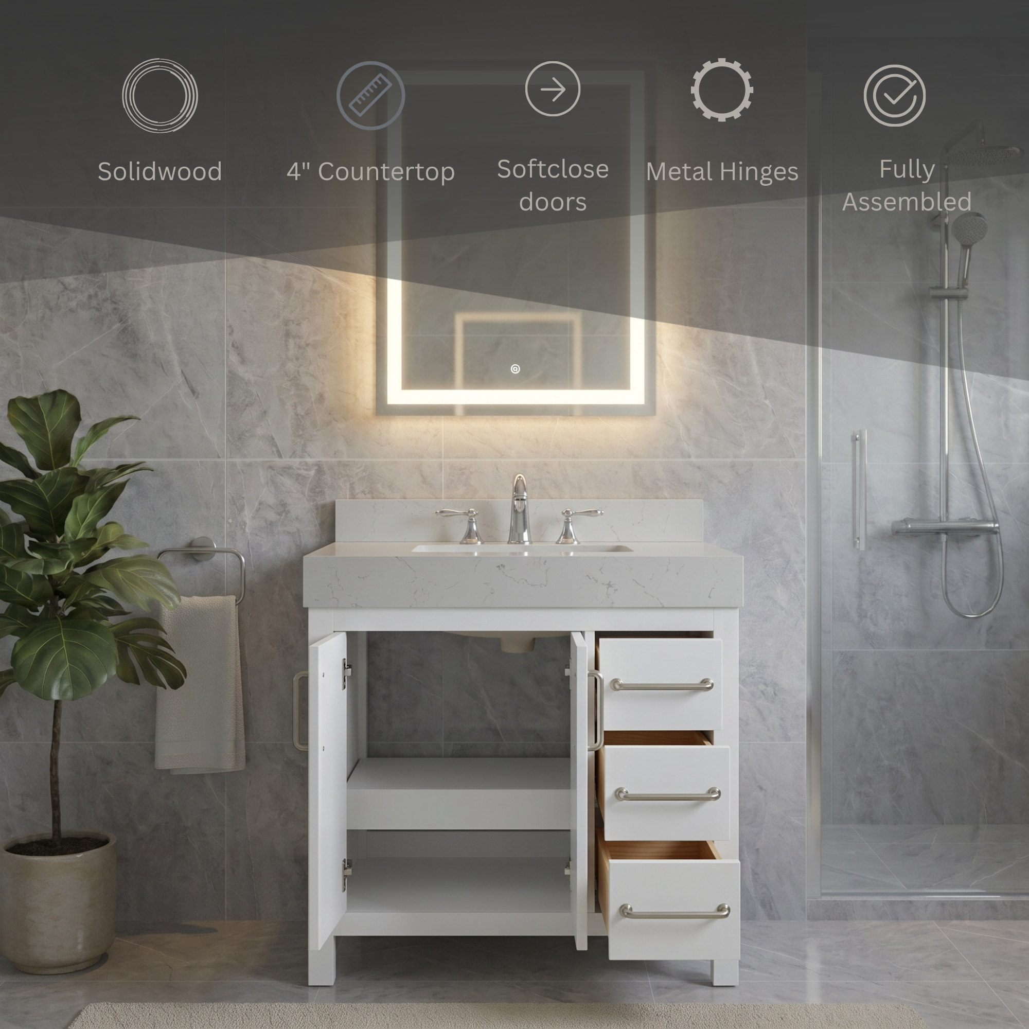 Lavanti Valvet - White 30"