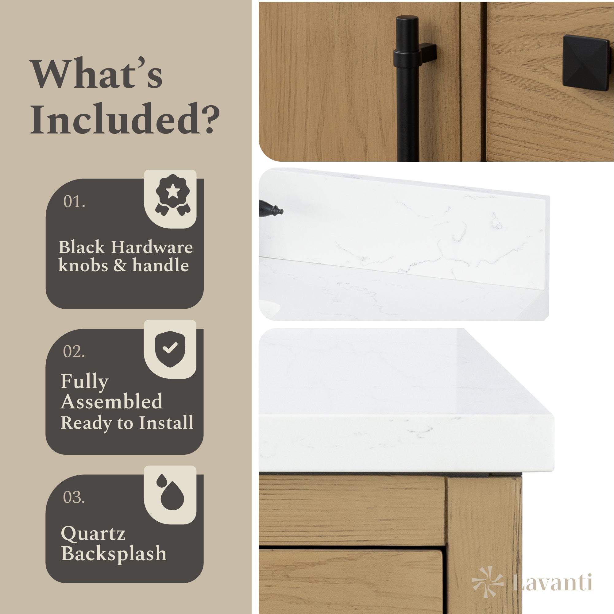 Lavanti Oakford - Oak 60"