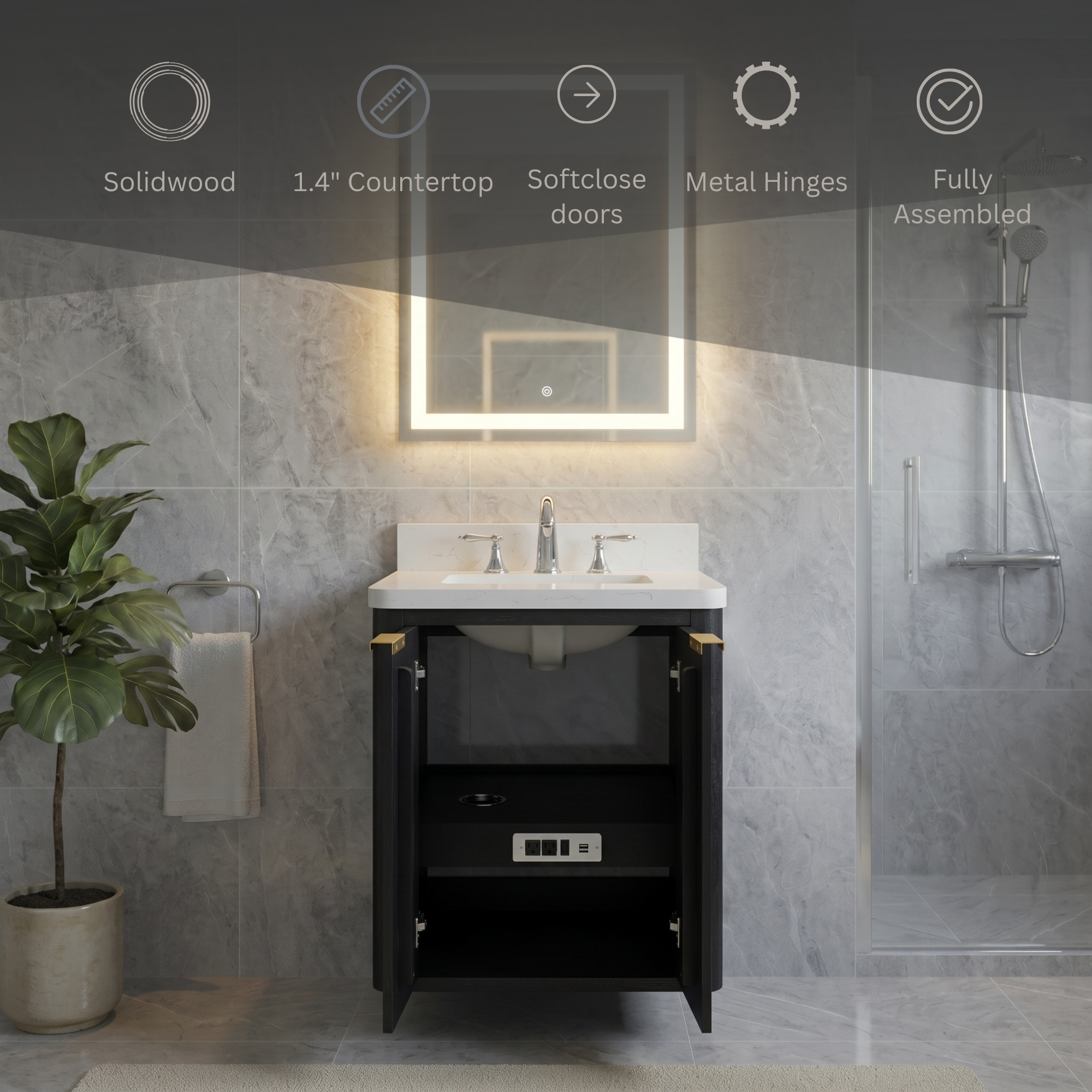 Lavanti Wooderna - Firwood Black 24"