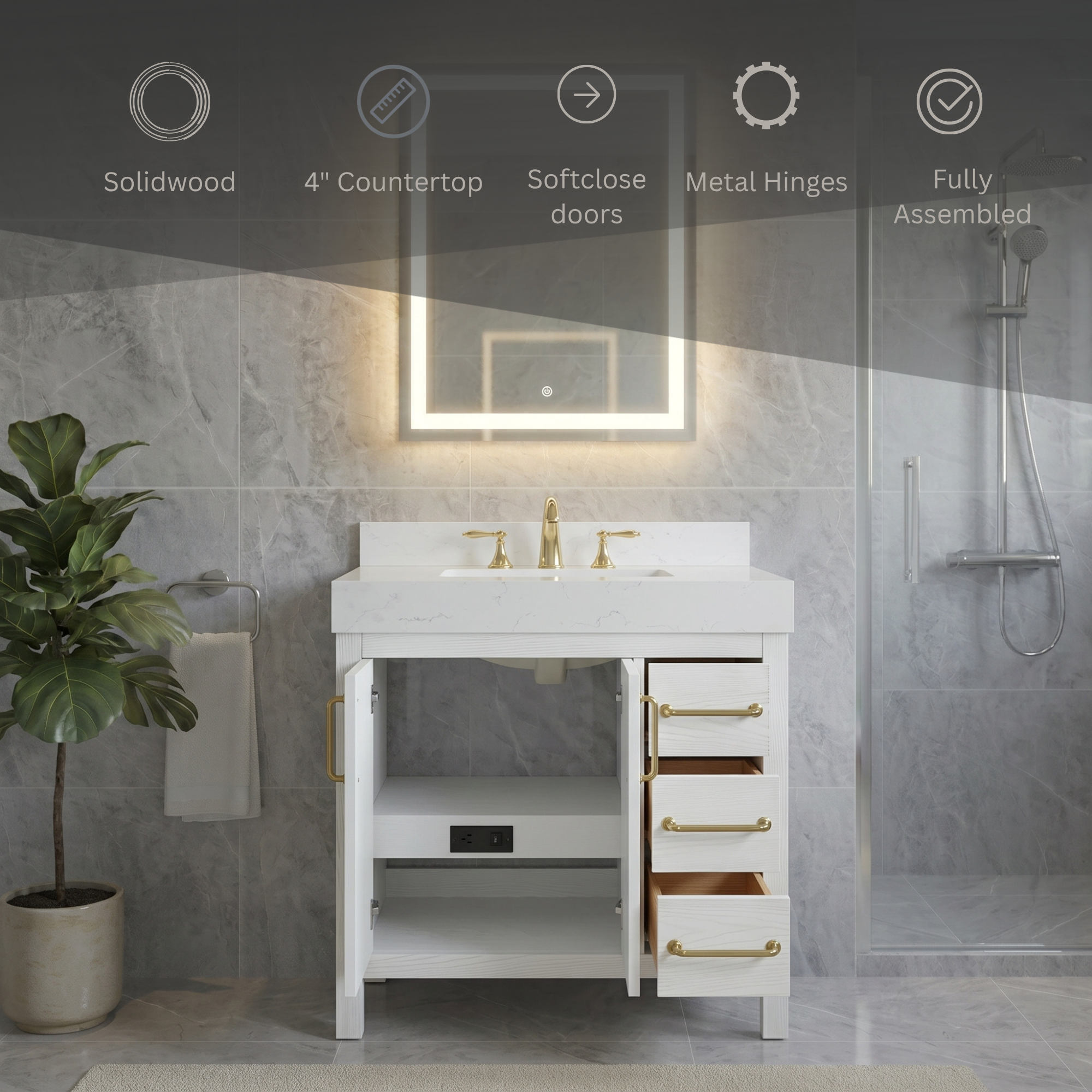 Lavanti Valvet - Firwood White 30"