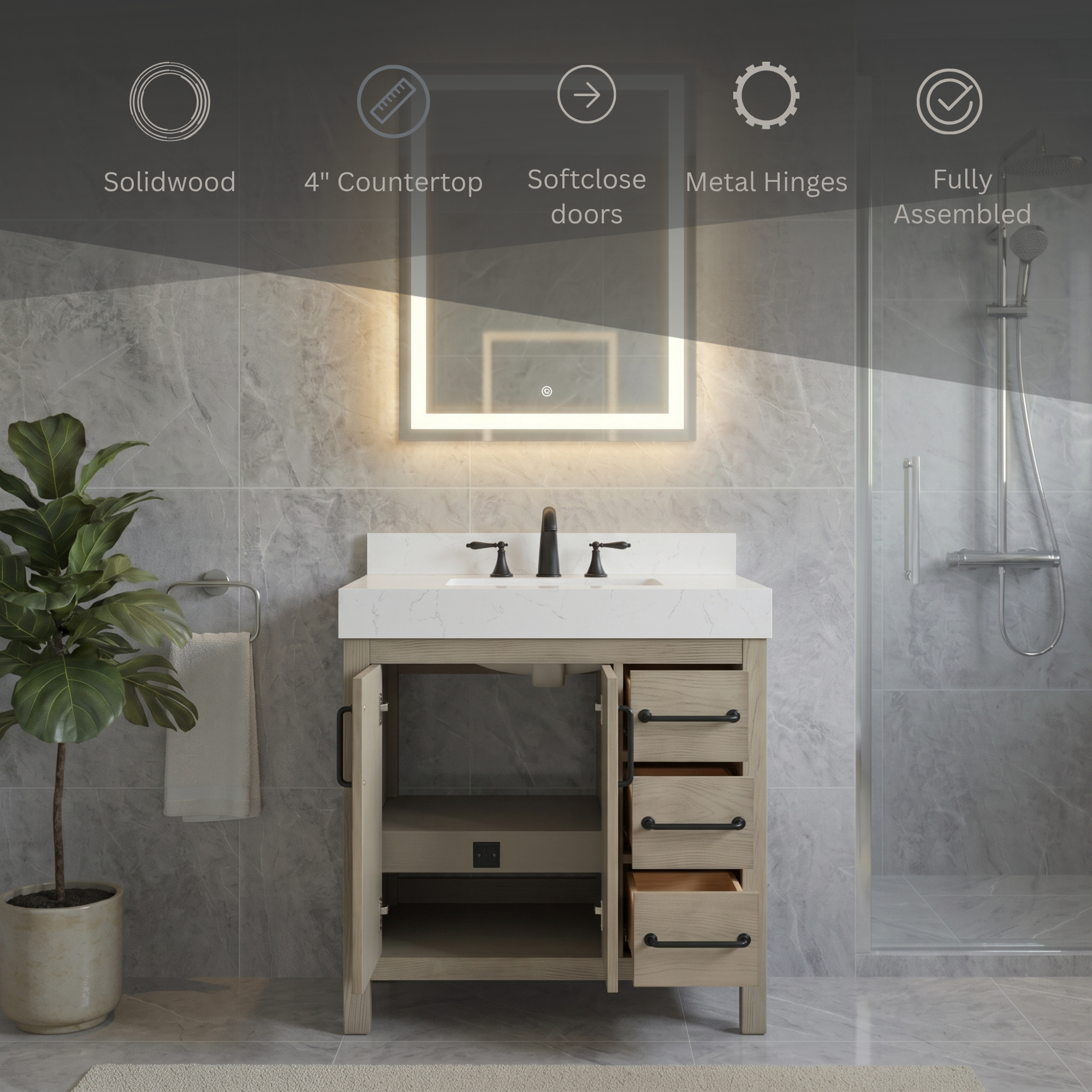 Lavanti Valvet - Firwood Gray 30"