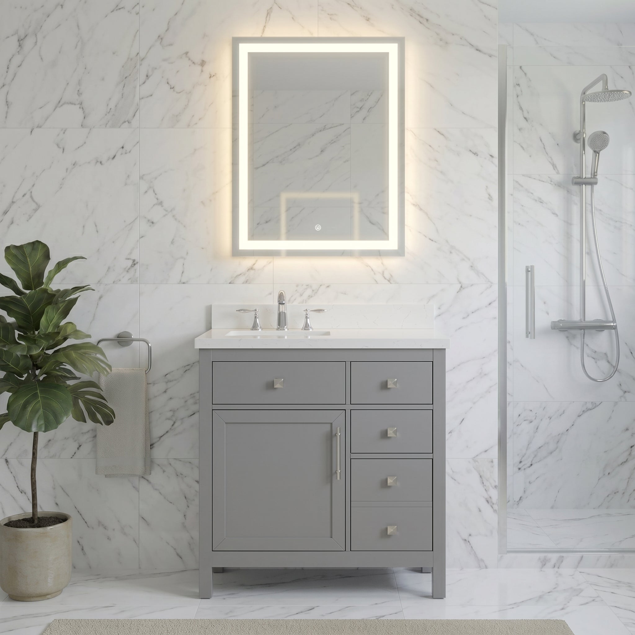 Lavanti Oakford - Gray 36" Left Sink