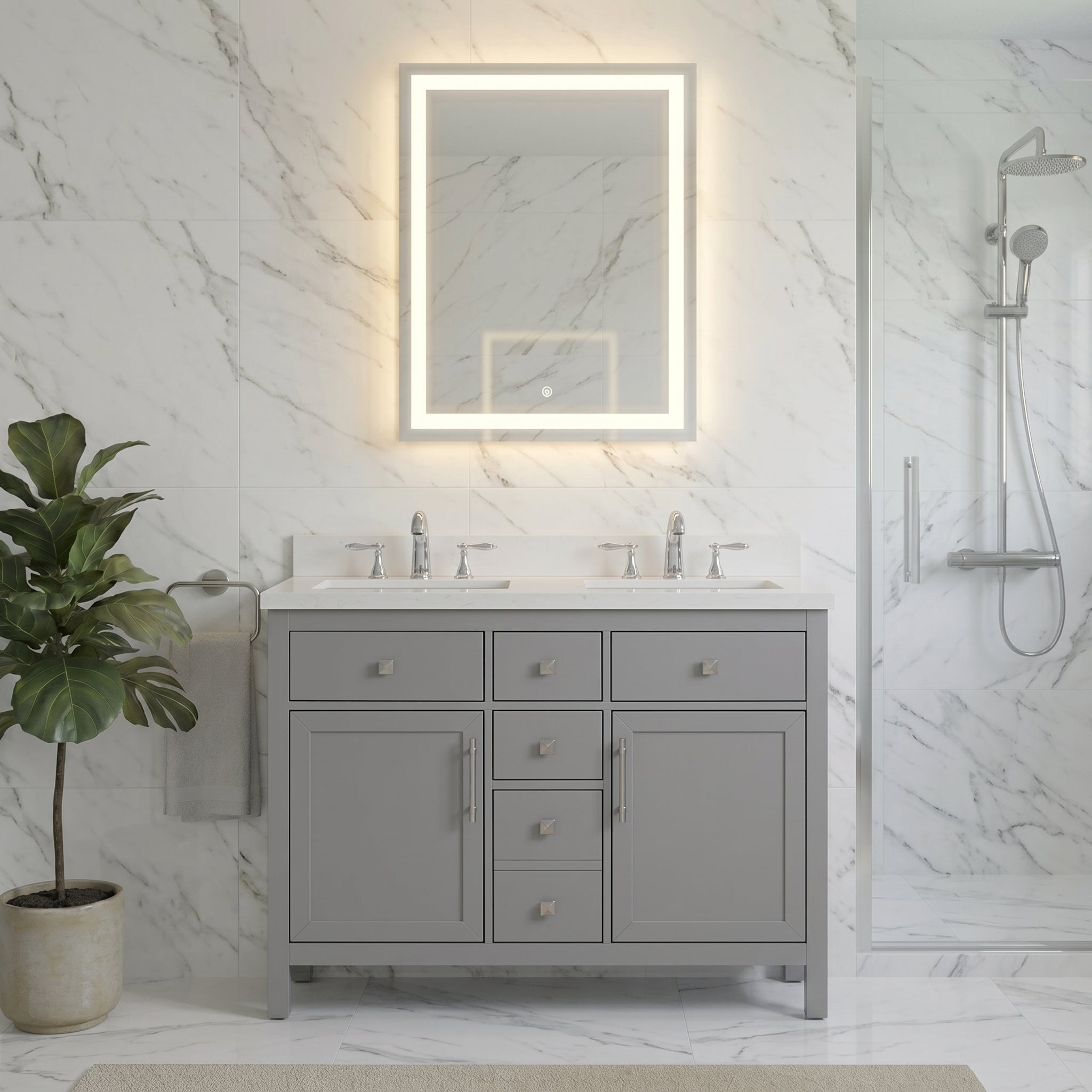 Lavanti Oakford - Gray 48" Double Sink