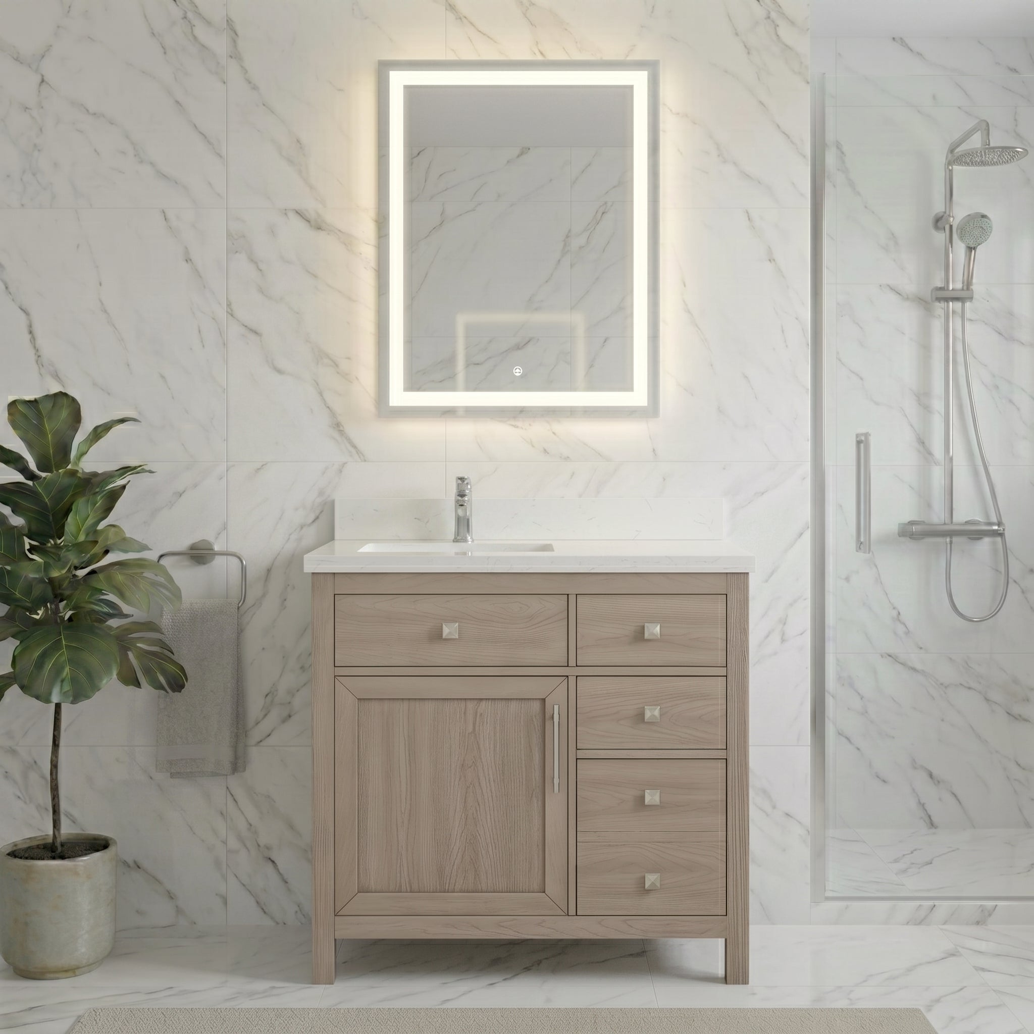 Lavanti Oakford - Rosewood Gray 36" Left Sink
