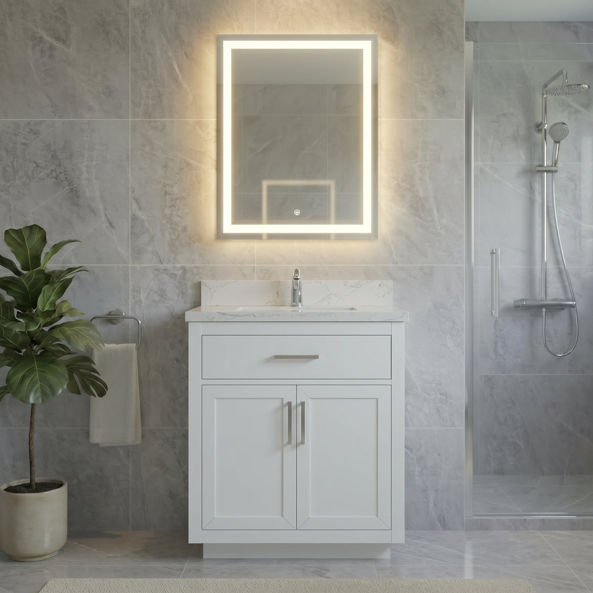 Lavanti Aberio - White 30x18"