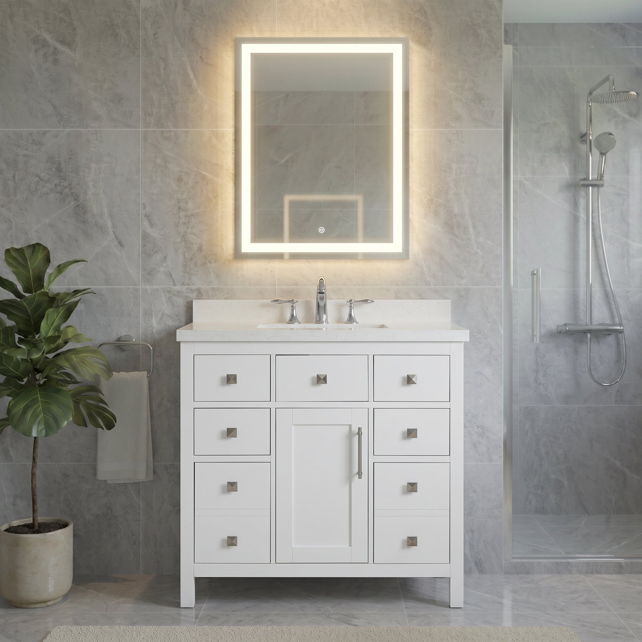 Lavanti Oakford - White 36x18"