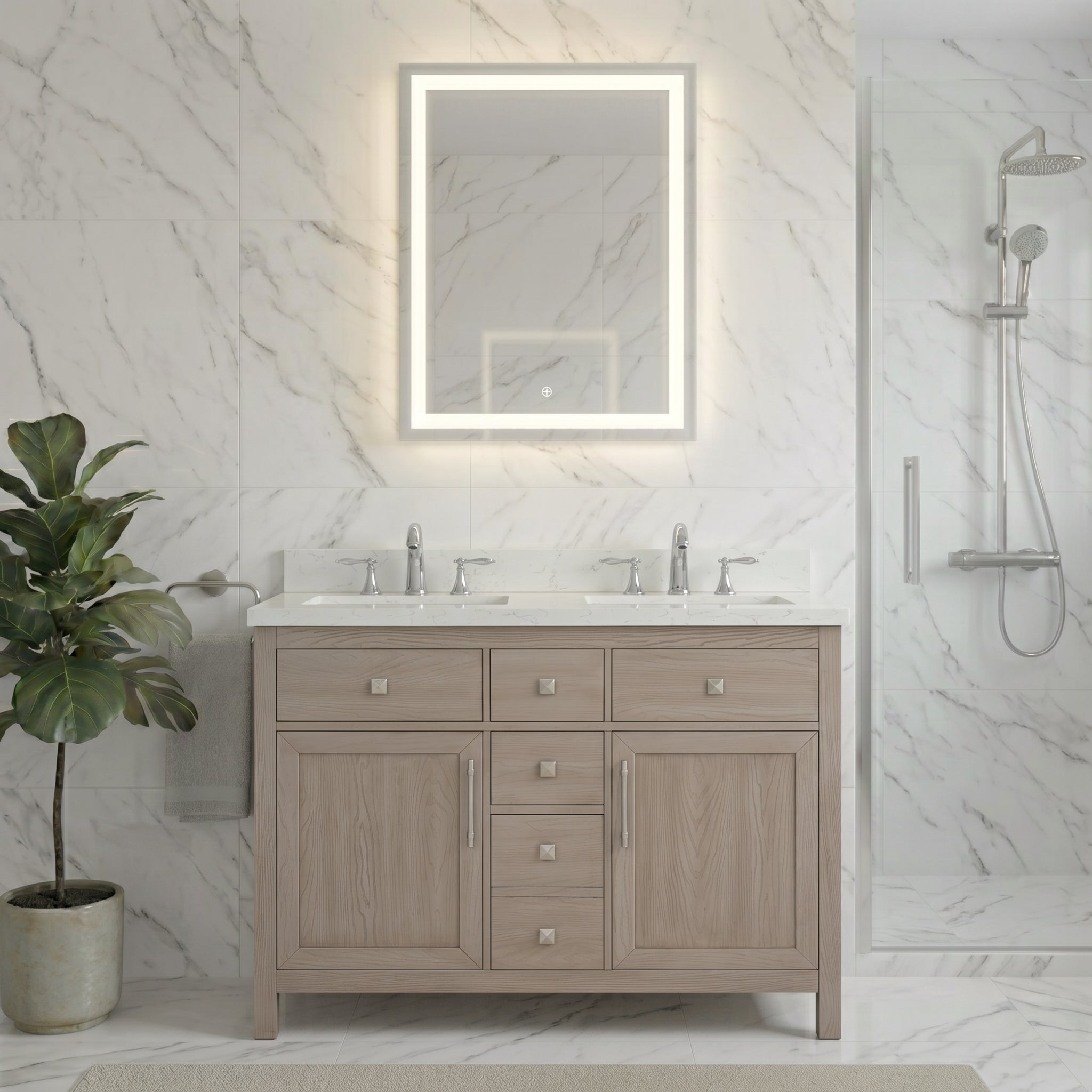 Lavanti Oakford - Rosewood Gray 48" Double Sink