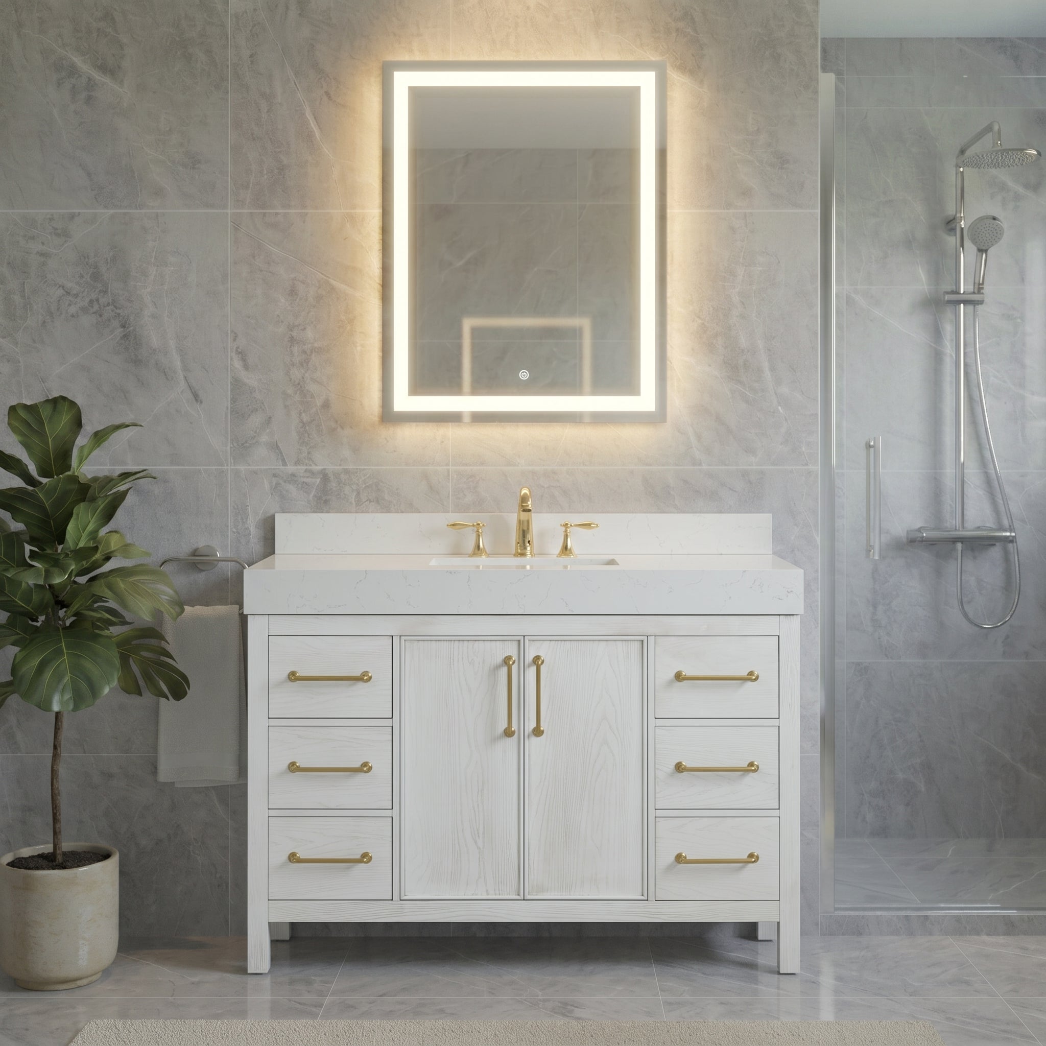 Lavanti Valvet - Firwood White 48"