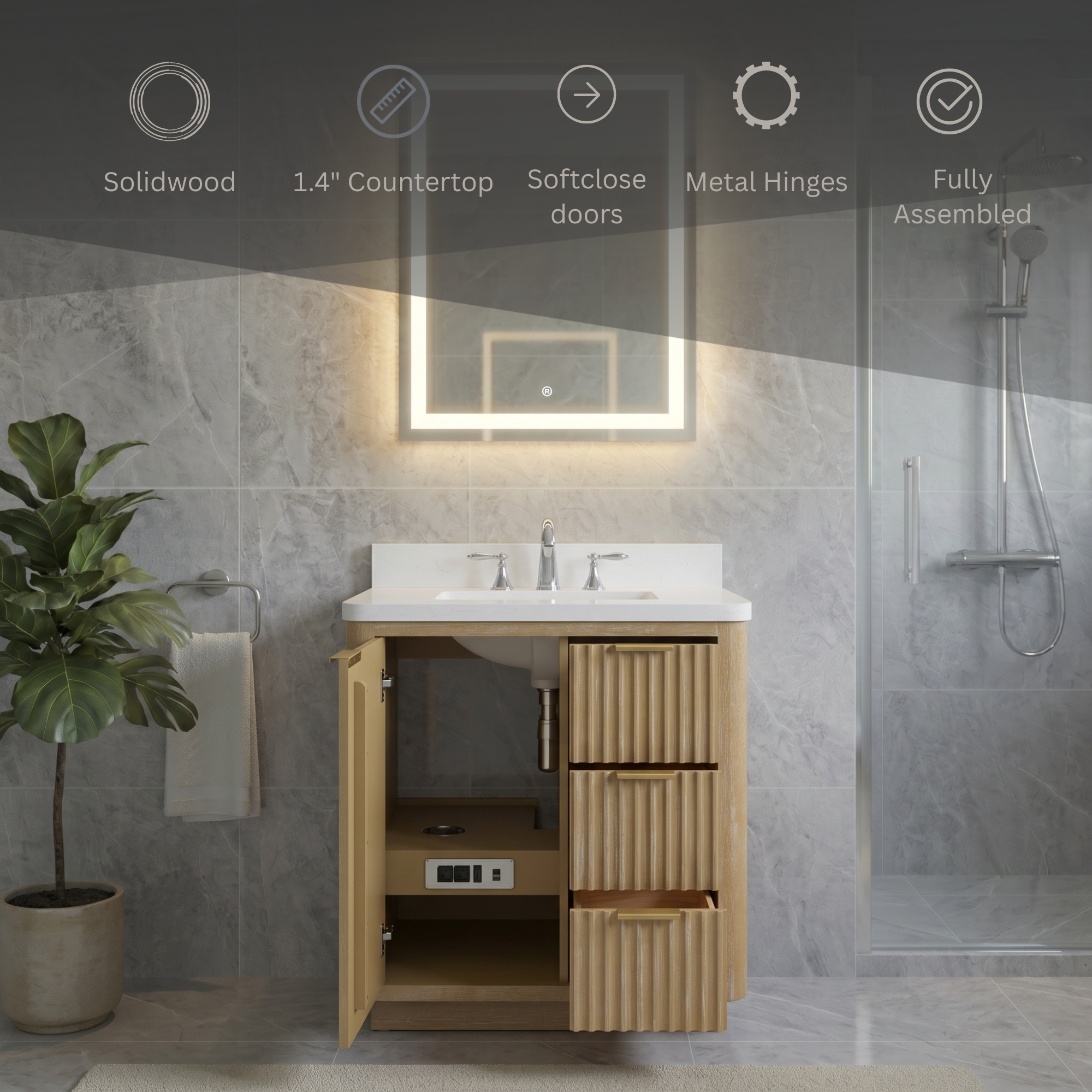 Lavanti Wooderna - Firwood Oak 30"