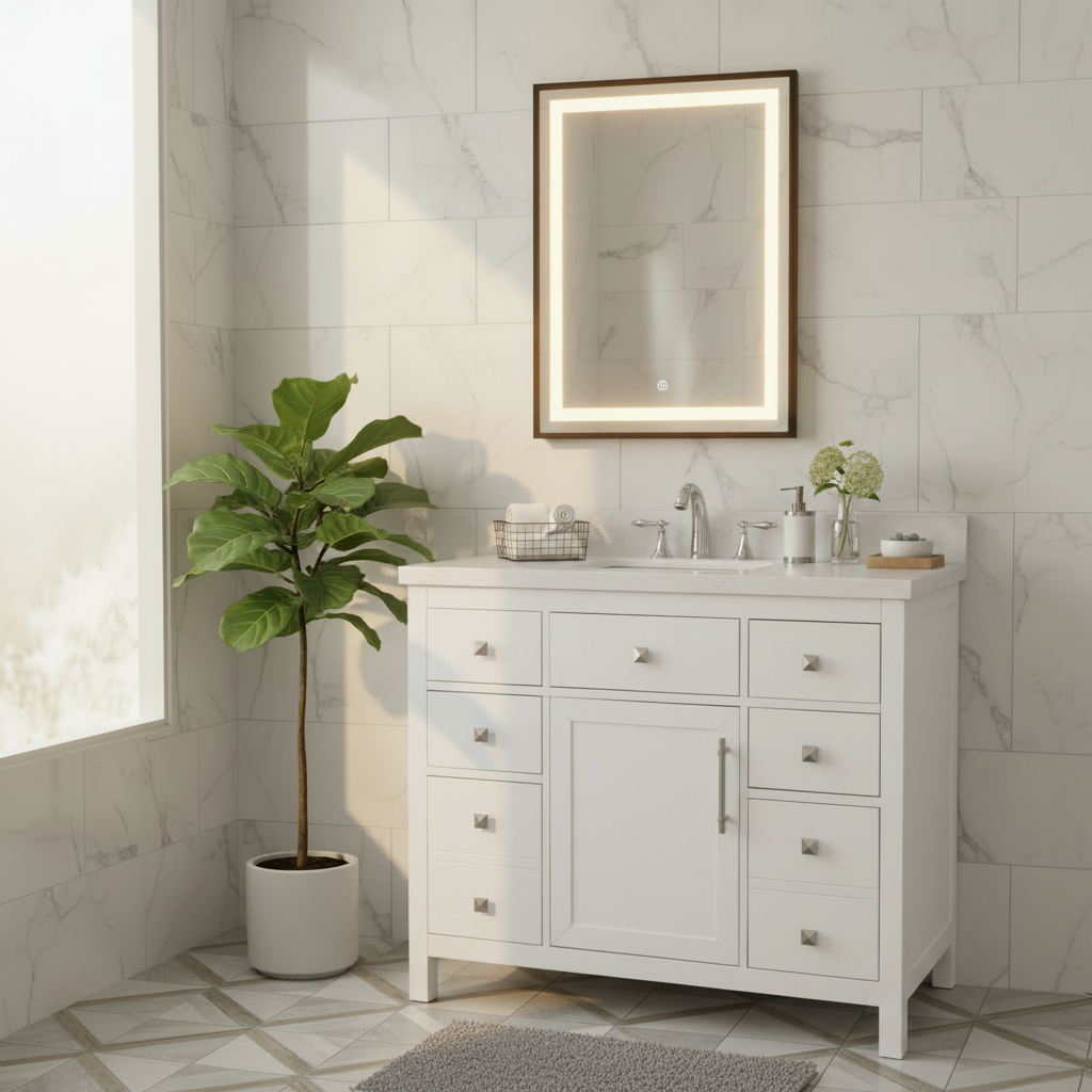 Lavanti Oakford - White 42x18"